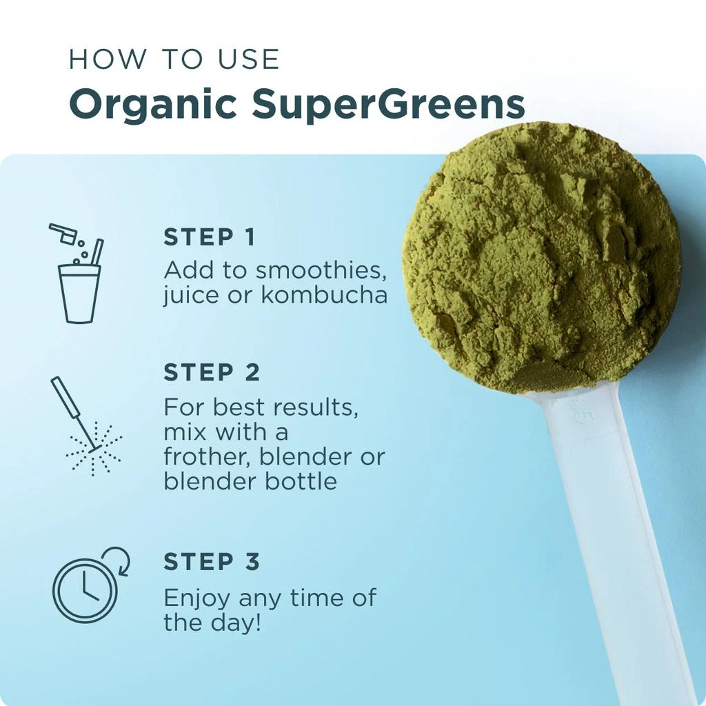 商品Ancient Nutrition|Organic SuperGreens + Collagen | Powder (25 Servings),价格¥455,第5张图片详细描述