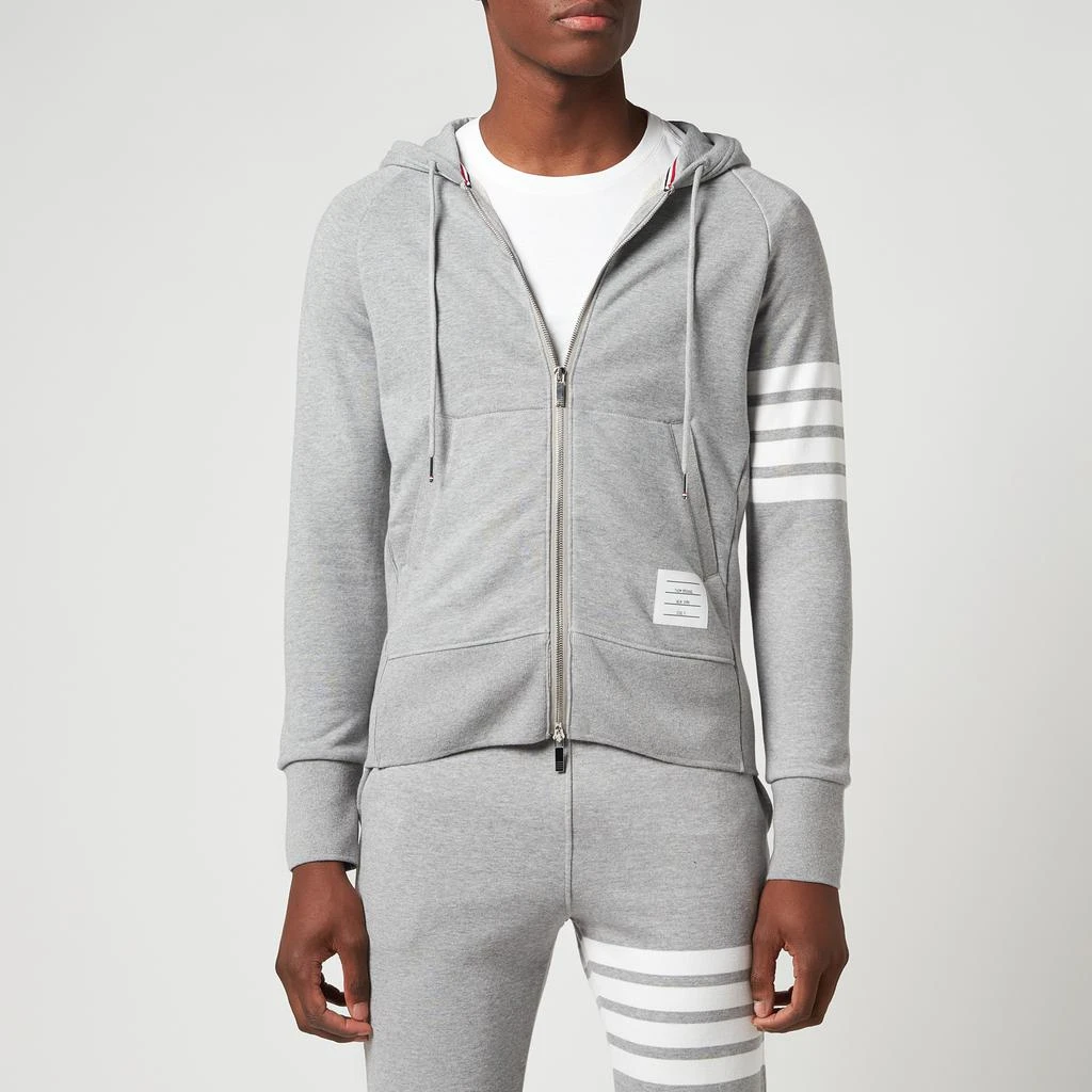 商品Thom Browne|Thom Browne Men's 4-Bar Full Zip Hoodie - Light Grey,价格¥3835,第1张图片