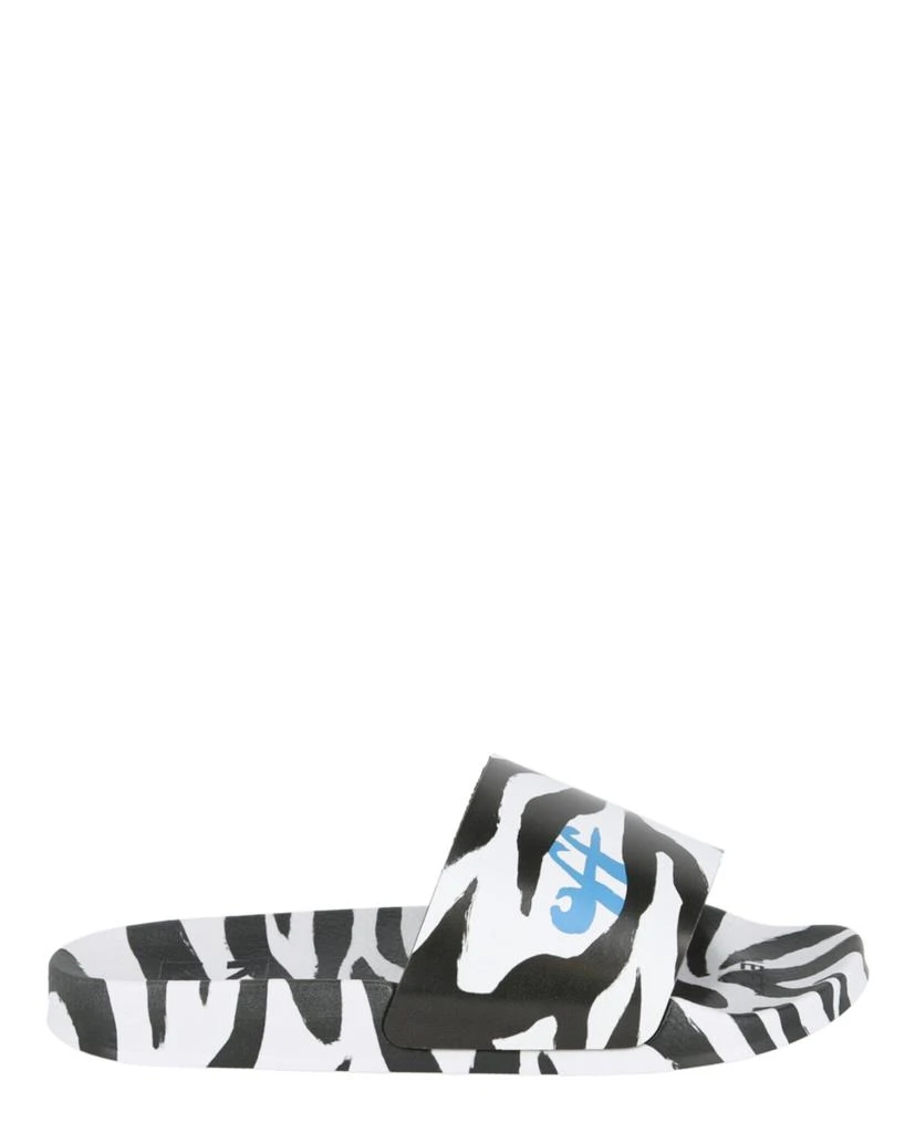 商品Off-White|Zebra Print Pool Slides,价格¥621,第1张图片