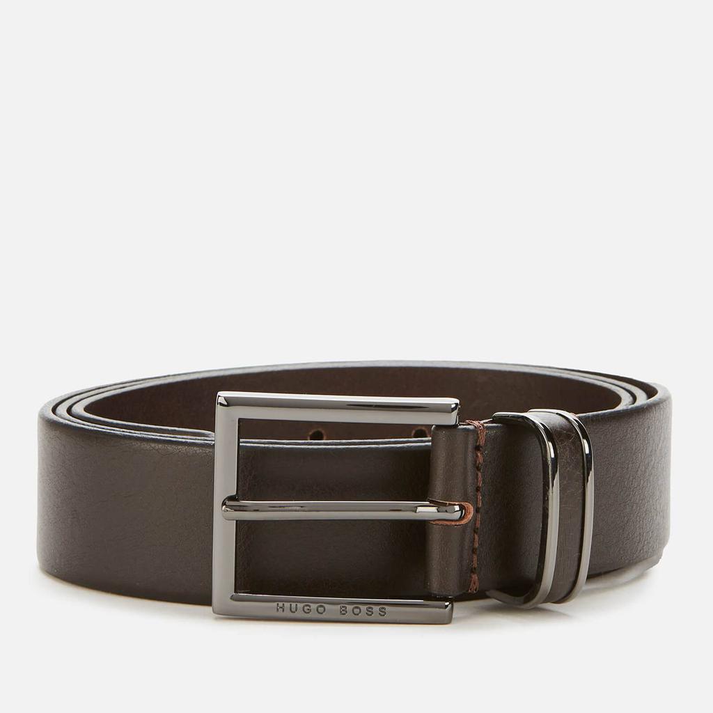 BOSS Men's Canzion Leather Belt - Dark Brown商品第1张图片规格展示