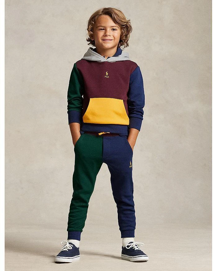商品Ralph Lauren|Boys' Color Blocked Double Knit Jogger Pants - Little Kid, Big Kid,价格¥342,第2张图片详细描述