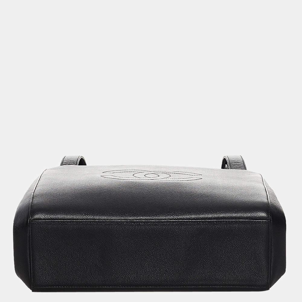 Chanel Black Caviar Leather Shoulder Bag商品第3张图片规格展示