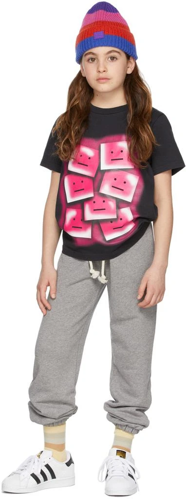 商品Acne Studios|Kids Black & Pink Face Print T-Shirt,价格¥554,第1张图片