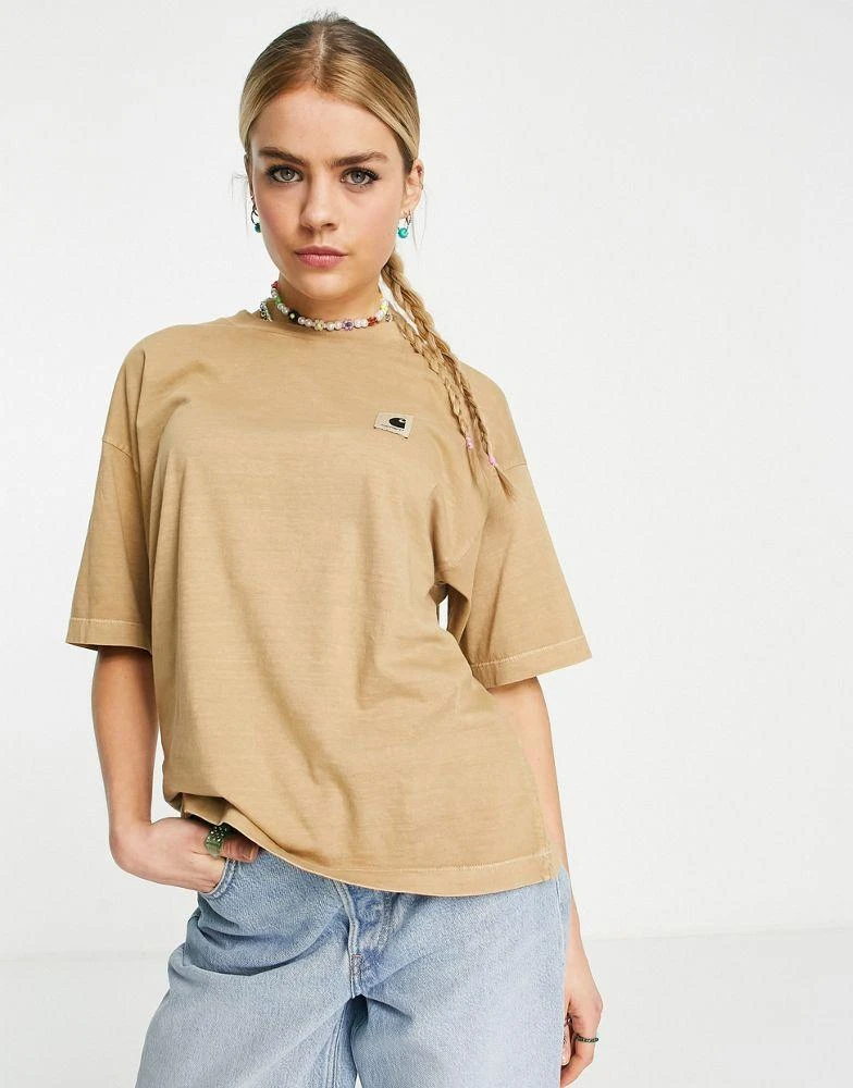 商品Carhartt|Carhartt WIP nelson boxy t-shirt in dusty beige,价格¥268,第1张图片