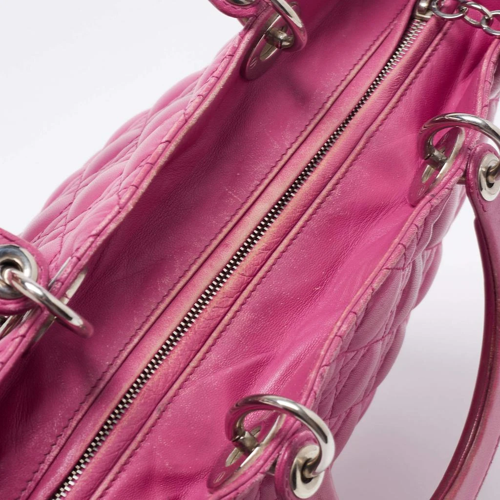 商品[二手商品] Dior|Dior Pink Cannage Leather Large Lady Dior Tote,价格¥5800,第5张图片详细描述