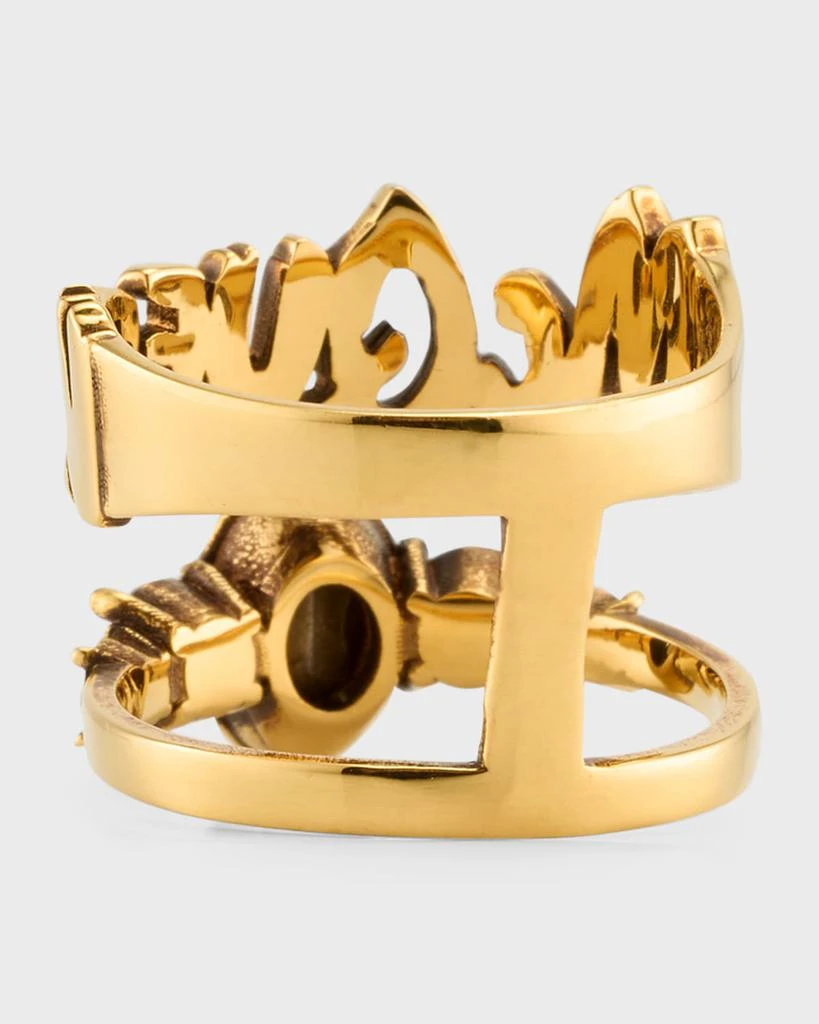 商品Alexander McQueen|Crystal Graffiti Logo Ring,价格¥3027,第4张图片详细描述