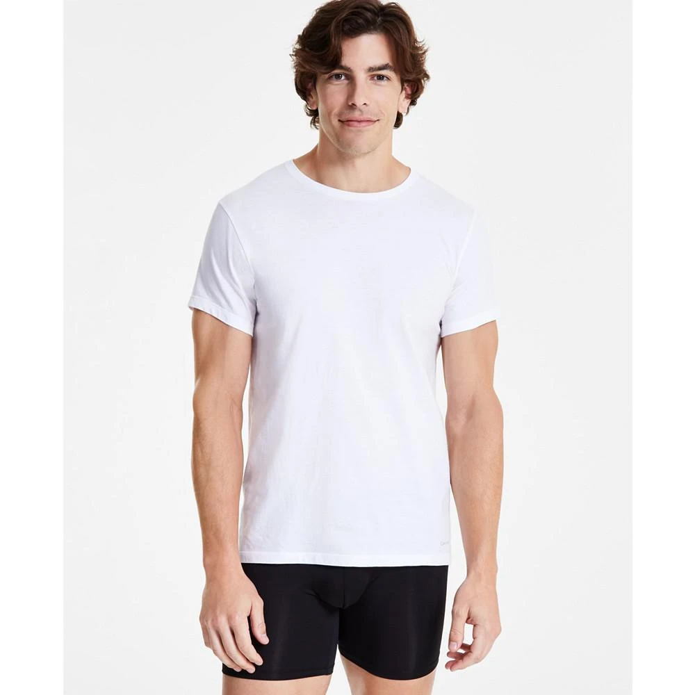 商品Calvin Klein|Men's 5-Pk. Cotton Classics Crew Neck Undershirts, Created for Macy's,价格¥521,第2张图片详细描述