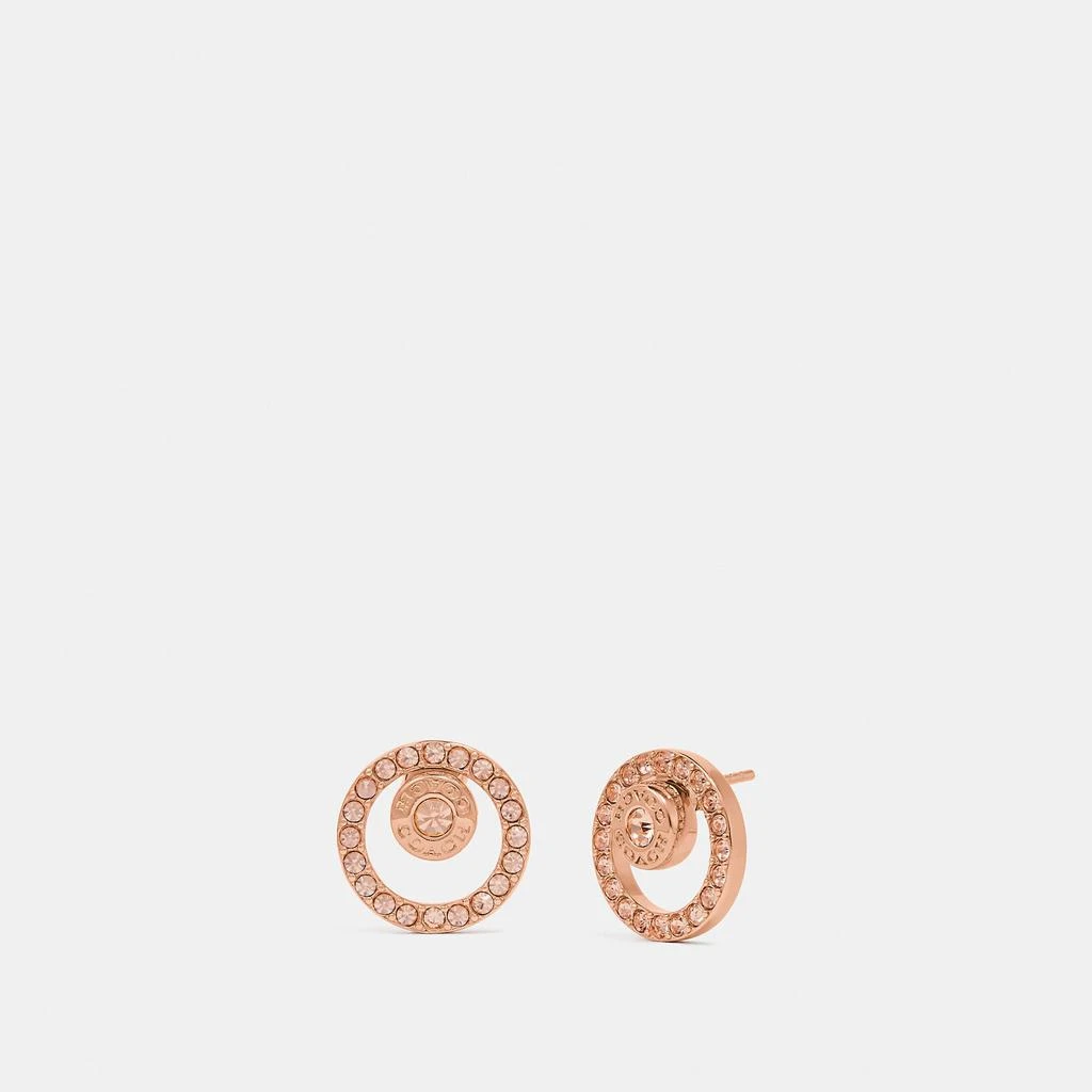 商品Coach|Coach Outlet Open Circle Halo Stud Earrings,价格¥351,第1张图片