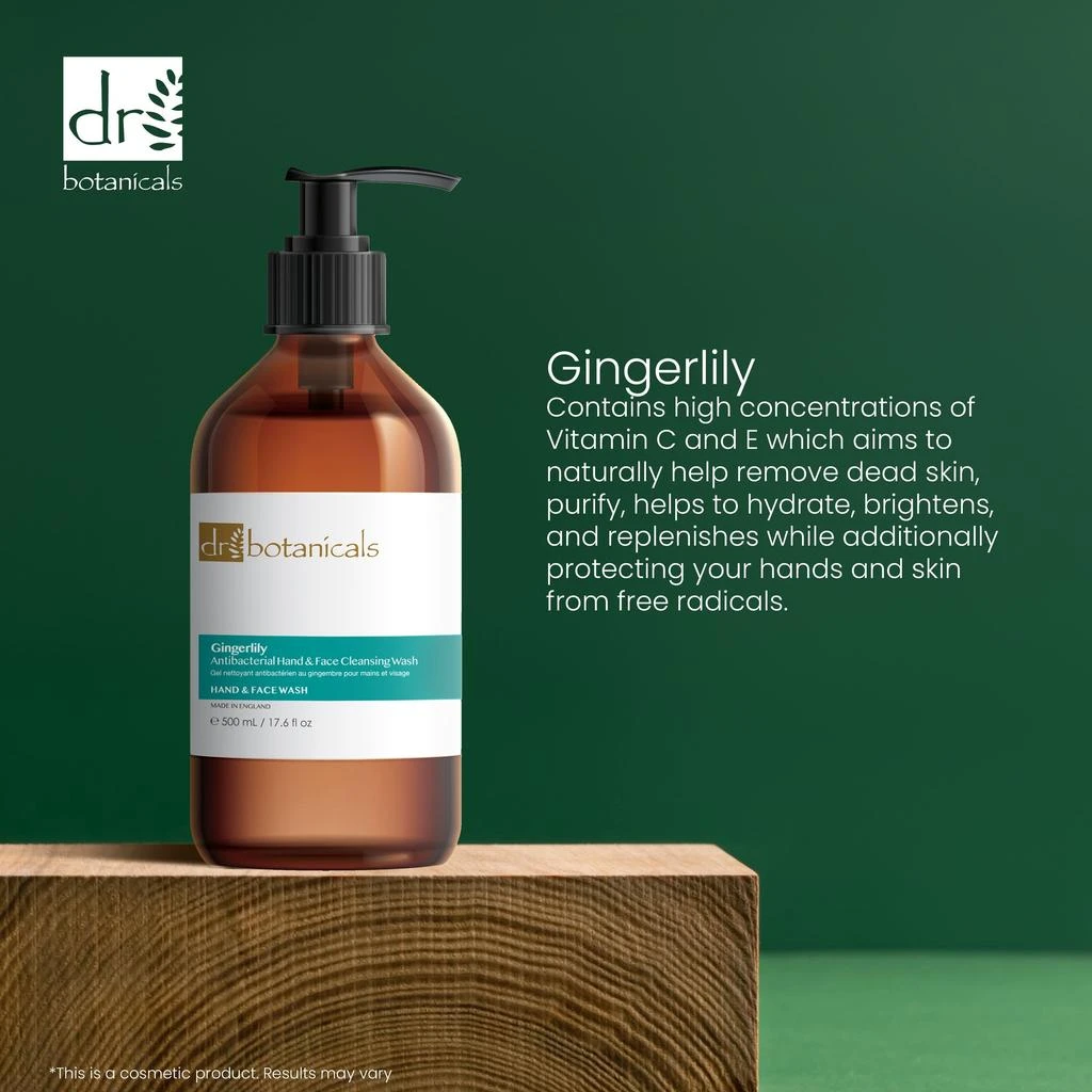 商品Dr. Botanicals|Gingerlily Hand & Face Cleansing Wash 500ml Twin Value Savings Pack,价格¥175,第5张图片详细描述