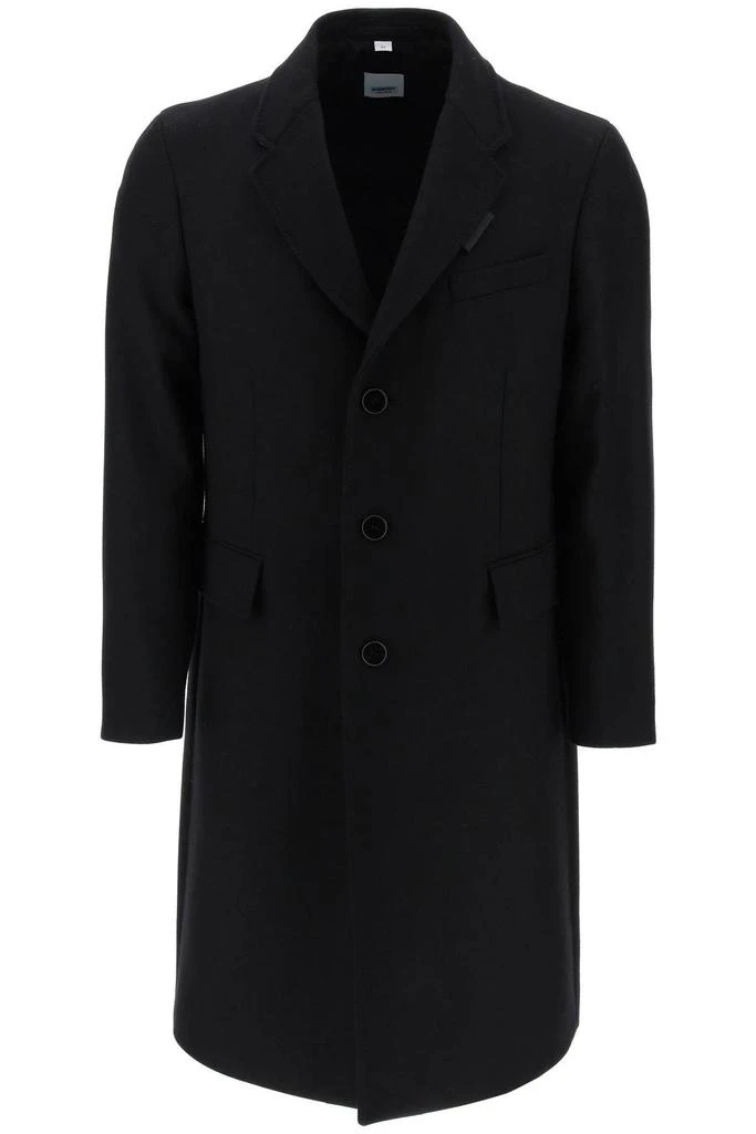 商品Burberry|WOOL AND CASHMERE COAT WITH PATCH,价格¥12768,第1张图片