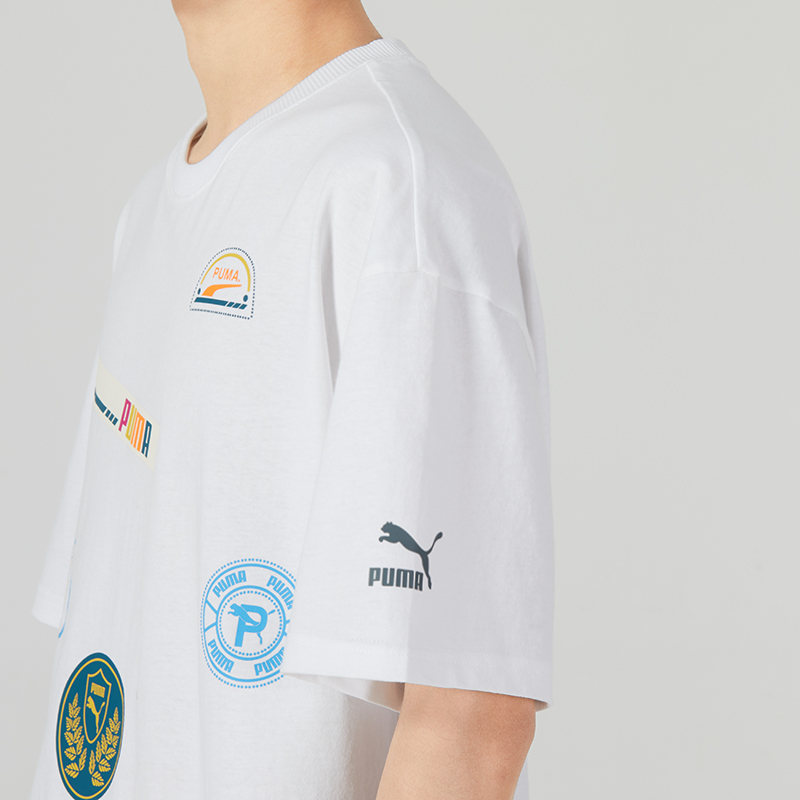 PRINT MIX BADGE TEE男女运动休闲短袖T恤商品第7张图片规格展示