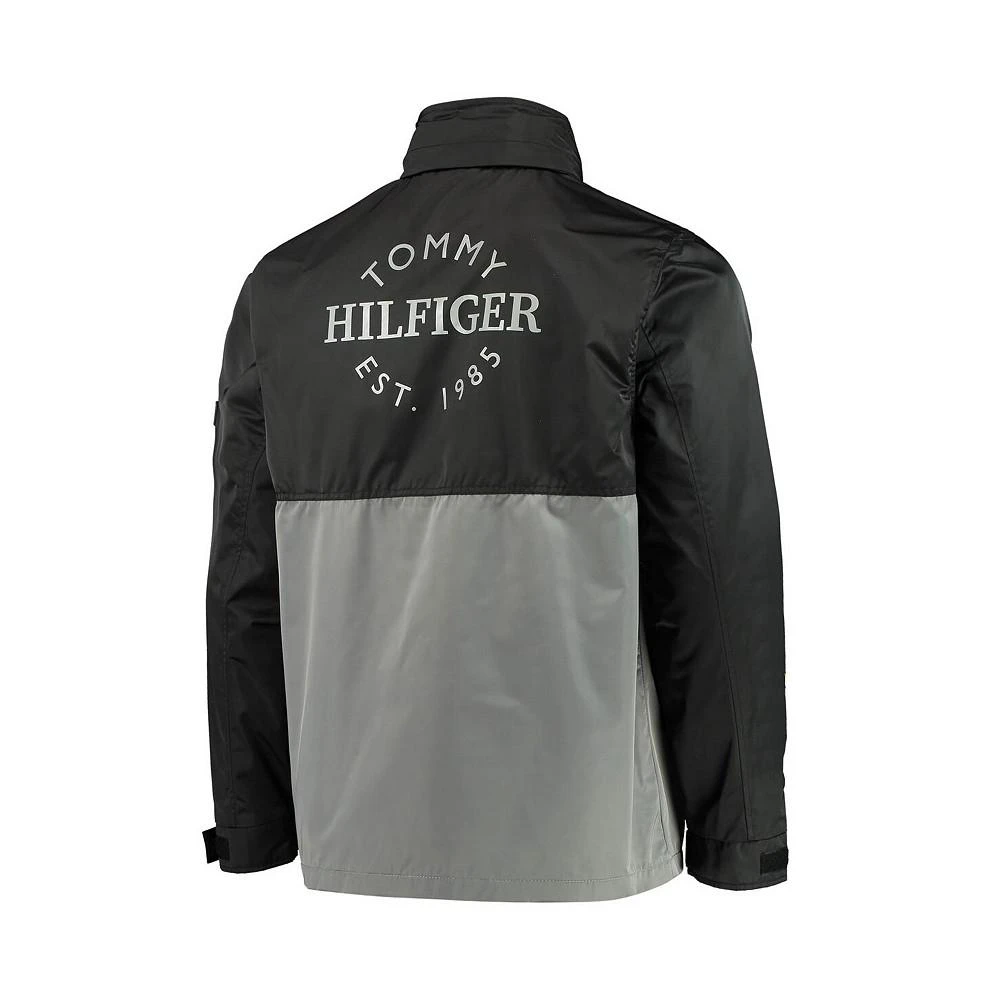 商品Tommy Hilfiger|Men's Black, Gray Chicago Blackhawks Anorak Quarter-Zip Hoodie Jacket,价格¥823,第4张图片详细描述