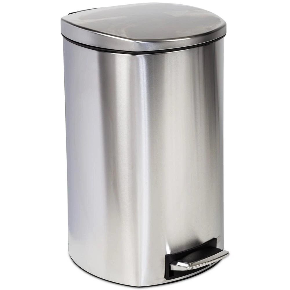 商品Honey Can Do|50-Liter Square Stainless Steel Step Trash Can with Soft-Close Lid,价格¥3458,第2张图片详细描述