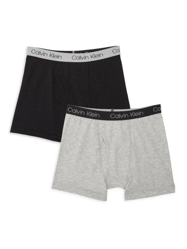 商品Calvin Klein|Boy's 2-Pack Logo Boxer Briefs,价格¥104,第1张图片