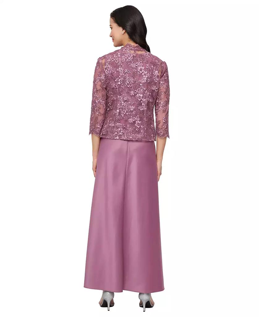 Alex Evenings Petite Stretch Tulle 3/4-Sleeve Jacket Dress