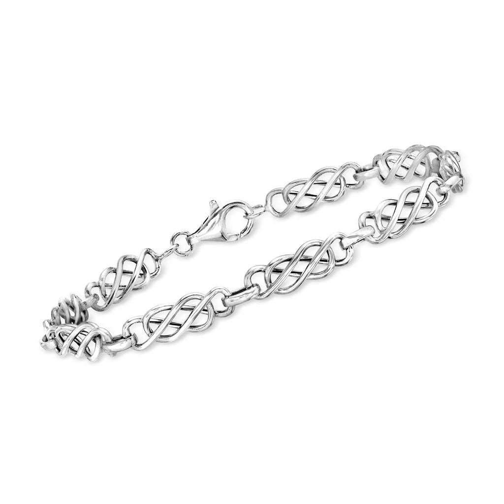 商品Ross-Simons|14kt White Gold Double-Infinity Link Bracelet,价格¥3313,第1张图片