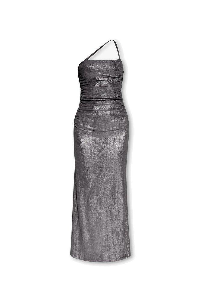 Diesel D-Tru Long Ruched Metallic Halterneck Dress商品第1张图片规格展示