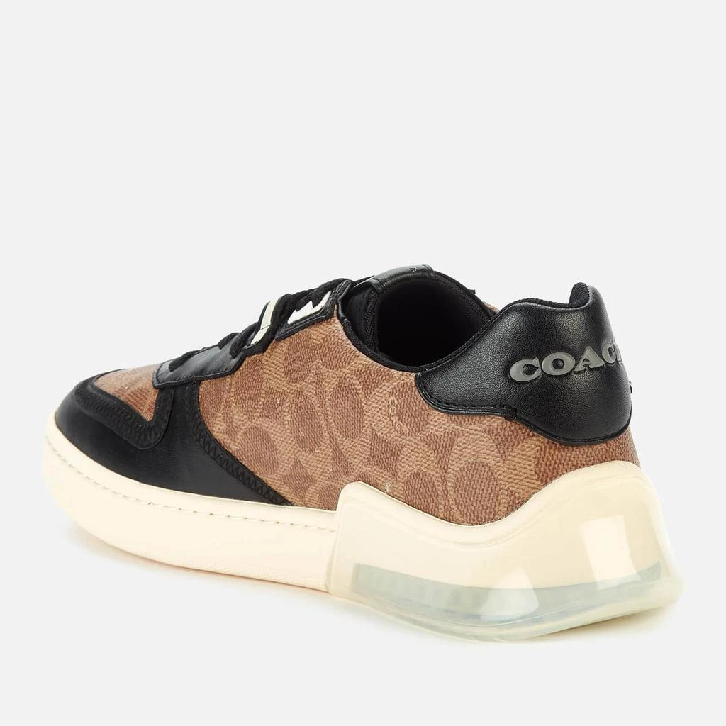 商品Coach|COACH MEN'S CITYSOLE SIGNATURE COURT TRAINERS - TAN/BLACK,价格¥1286,第2张图片详细描述