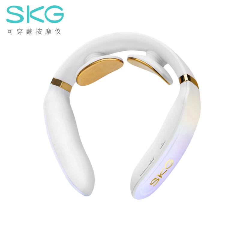 商品[国内直发] SKG|U型颈椎按摩器 炫彩晨曦白K6 颈椎按摩仪 充电便携颈部按摩器 手机智能控制电脉冲热敷护颈仪 ,价格¥424,第1张图片