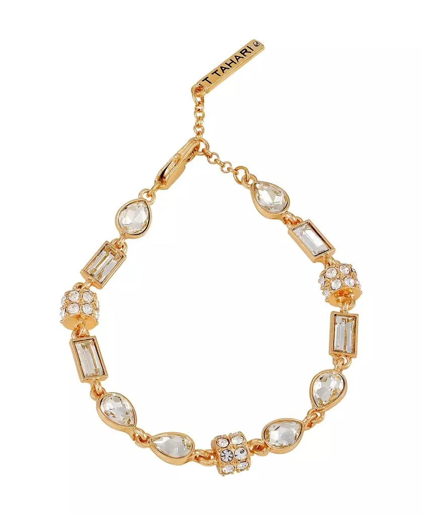 商品Tahari|Gold-Tone & Glass Stone Line Bracelet,价格¥252,第1张图片详细描述