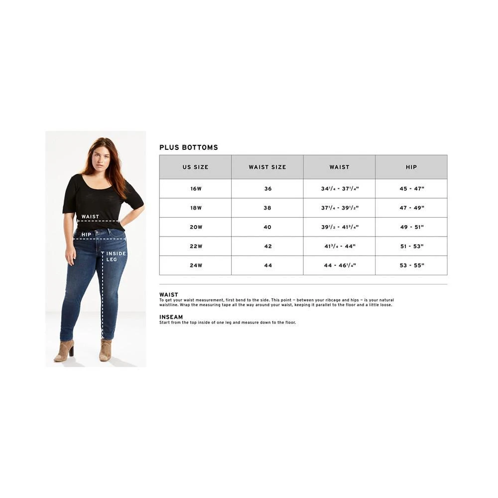 商品Levi's|Trendy Plus Size  711 Skinny Jeans,价格¥299,第4张图片详细描述