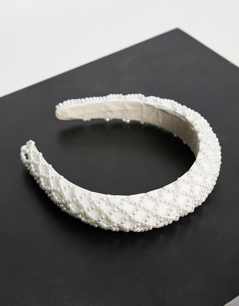 商品True Decadence|True Decadence pearl criss-cross headband,价格¥107,第6张图片详细描述