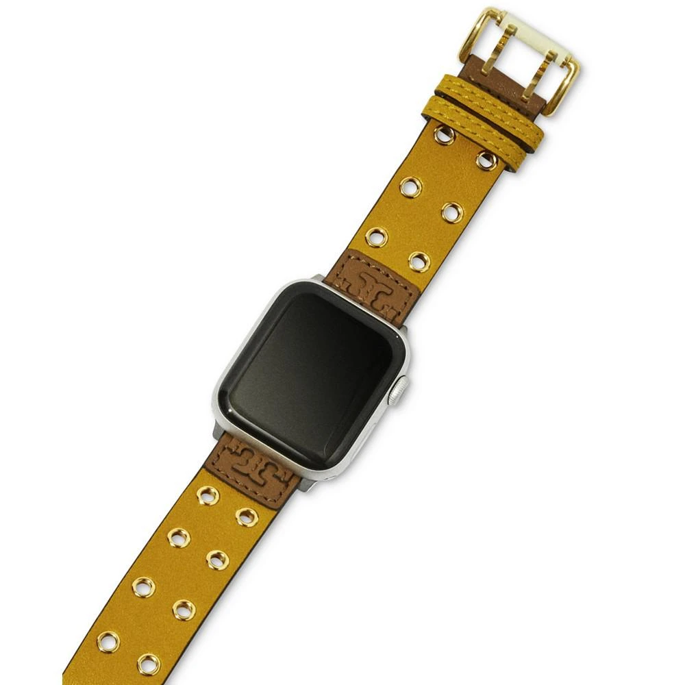 商品Tory Burch|Double Rivets Yellow Leather Strap For Apple Watch® 38mm/40mm/41mm,价格¥759,第4张图片详细描述