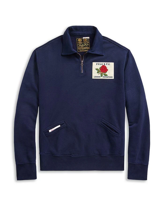 商品Ralph Lauren|Fleece Logo Patch Quarter Zip Sweatshirt,价格¥975,第5张图片详细描述