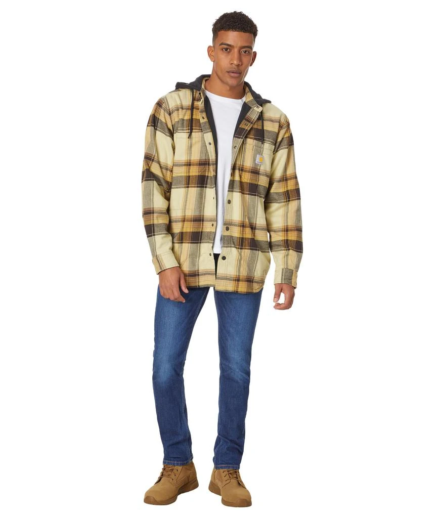 商品Carhartt|Rugged Flex® Relaxed Fit Flannel Fleece Lined Hooded Shirt Jacket,价格¥599,第4张图片详细描述