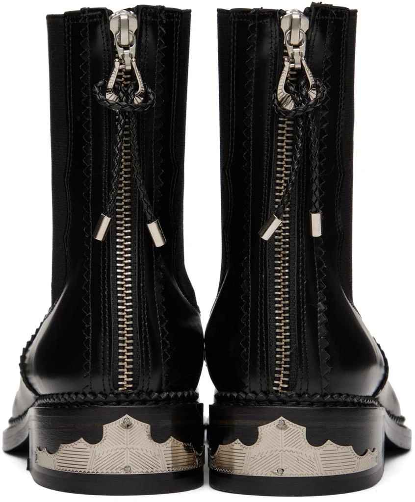 商品Toga Pulla|SSENSE Exclusive Black Polido Ankle Boots,价格¥2108,第2张图片详细描述