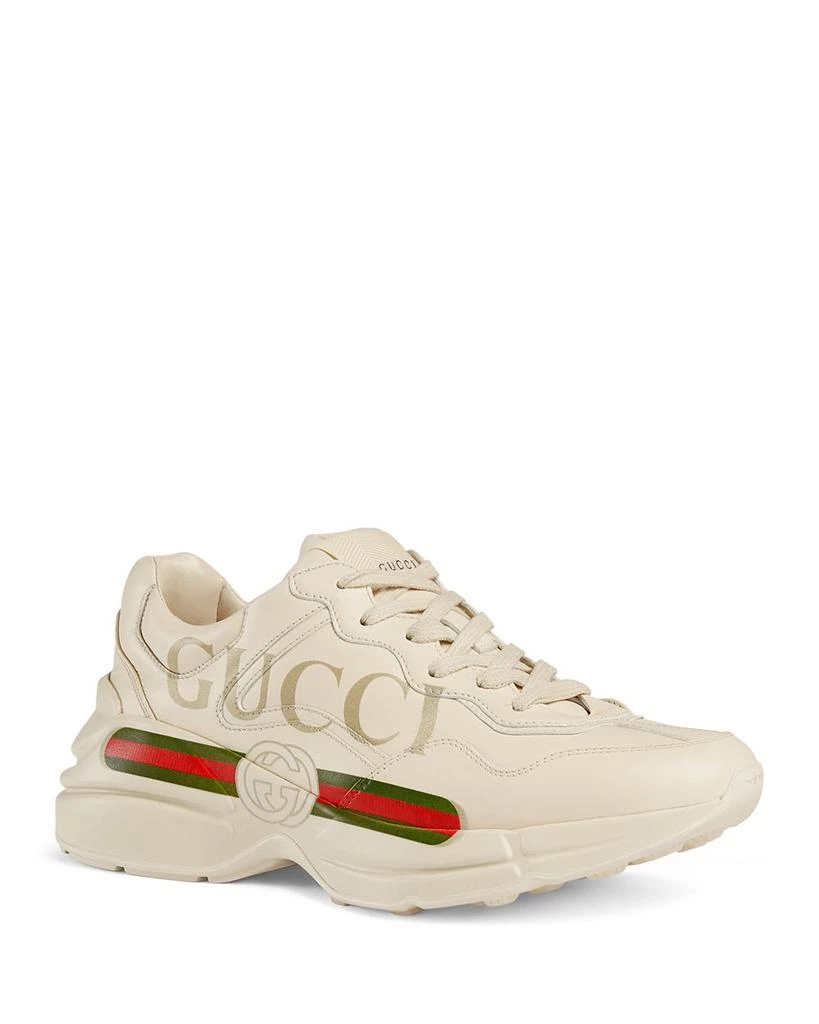 商品Gucci|Women's Rhyton Leather Sneakers,价格¥7392,第1张图片