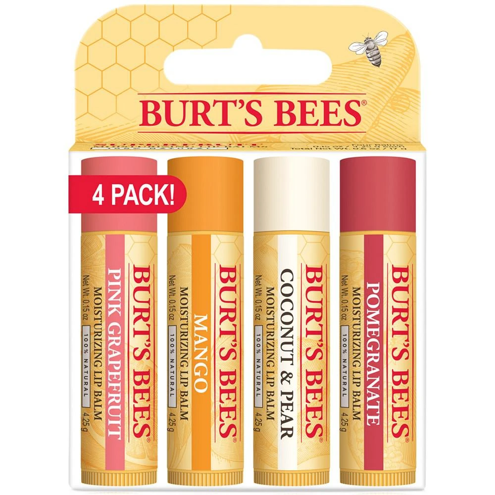 商品Burt's Bees|水果系列皇牌润唇膏 - 4只装,价格¥83,第1张图片