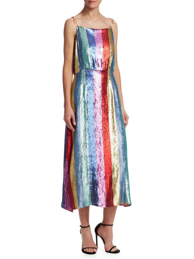 商品Rixo|Tessa Sequin Stripe Dress,价格¥4178,第1张图片