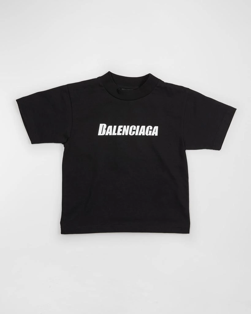 商品Balenciaga|Kid's Logo-Print Relaxed T-Shirt, Size 2-10,价格¥1757,第1张图片