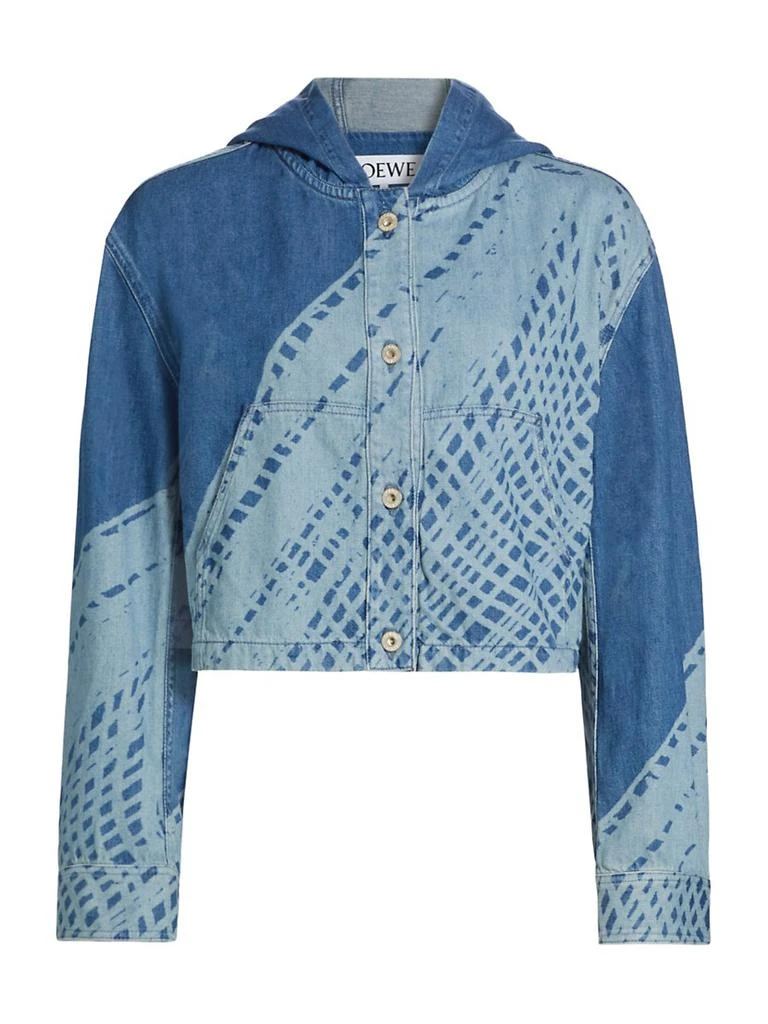 商品Loewe|LOEWE x Paula's Ibiza Printed Denim Hooded Jacket,价格¥10825,第1张图片