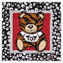 Moschino莫斯奇诺  玩具熊围巾 - 黑白红混合色商品第1张图片规格展示