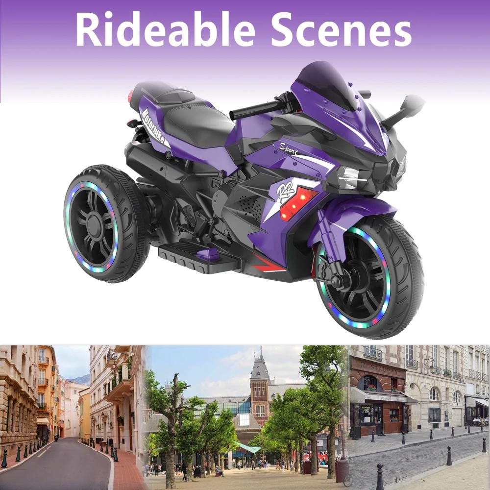 商品BreeBe|12V children's motorcycle, 3-4 years old electric motorcycle, Violet
Children's motorcycles make full use of USB and MP3 connections. The best Children's Day gift, birthday gift, Christmas gift,价格¥1945,第5张图片详细描述