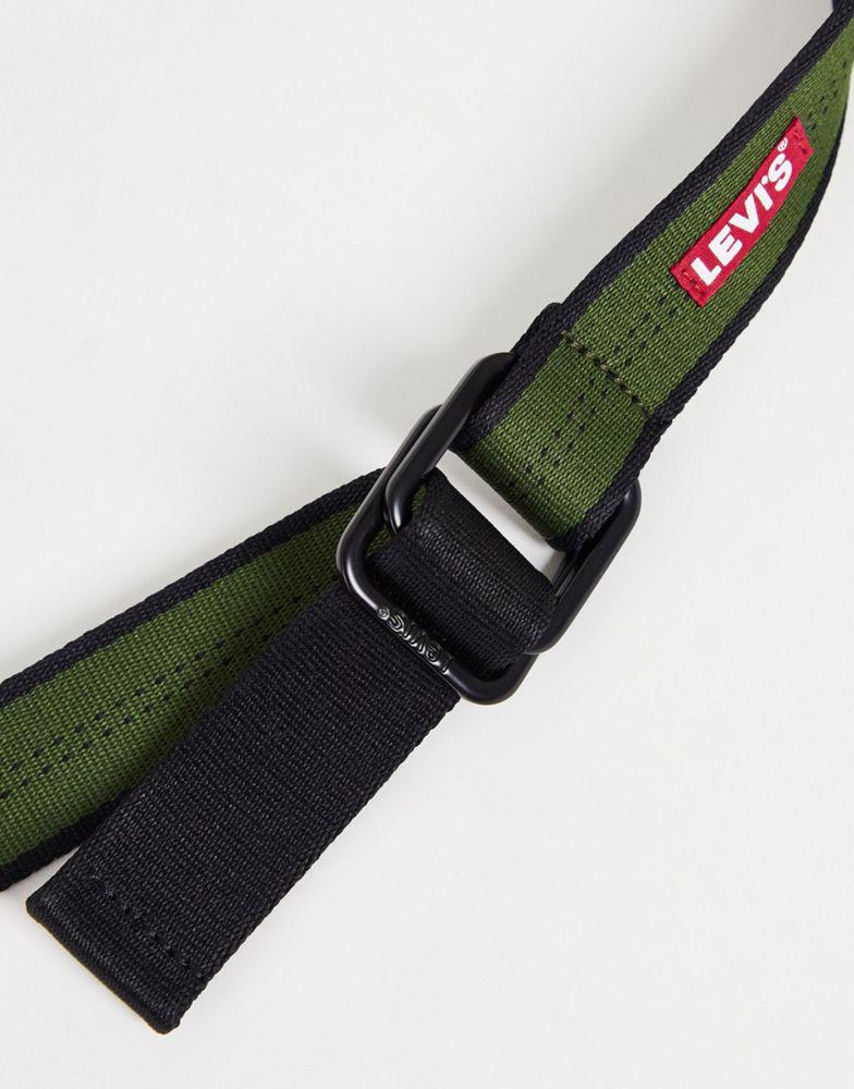 Levi's web belt with baby boxtab logo in green商品第2张图片规格展示