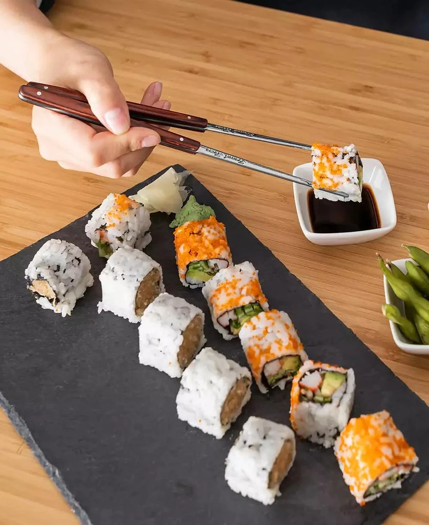 商品French Home|Pakkawood Chopsticks, Ceramic Rests and Sauce Bowls, Set of 4 Pairs,价格¥267,第4张图片详细描述