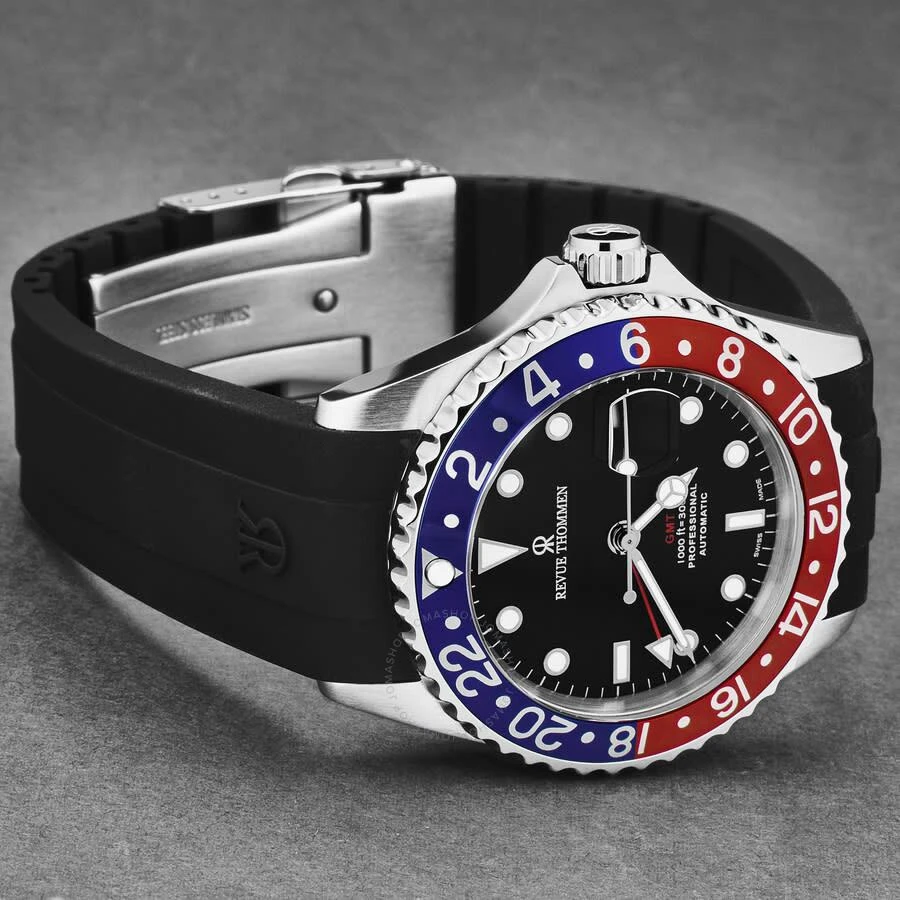 商品Revue Thommen|Diver Automatic Black Dial Pepsi Bezel Men's Watch 17572.2835,价格¥6309,第2张图片详细描述