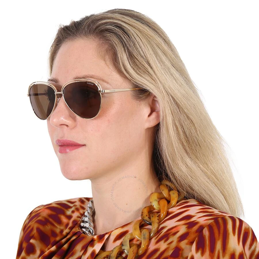 商品Polaroid|Core Polarized Brown Butterfly Ladies Sunglasses PLD 4103/S 001Q/SP 58,价格¥149,第2张图片详细描述