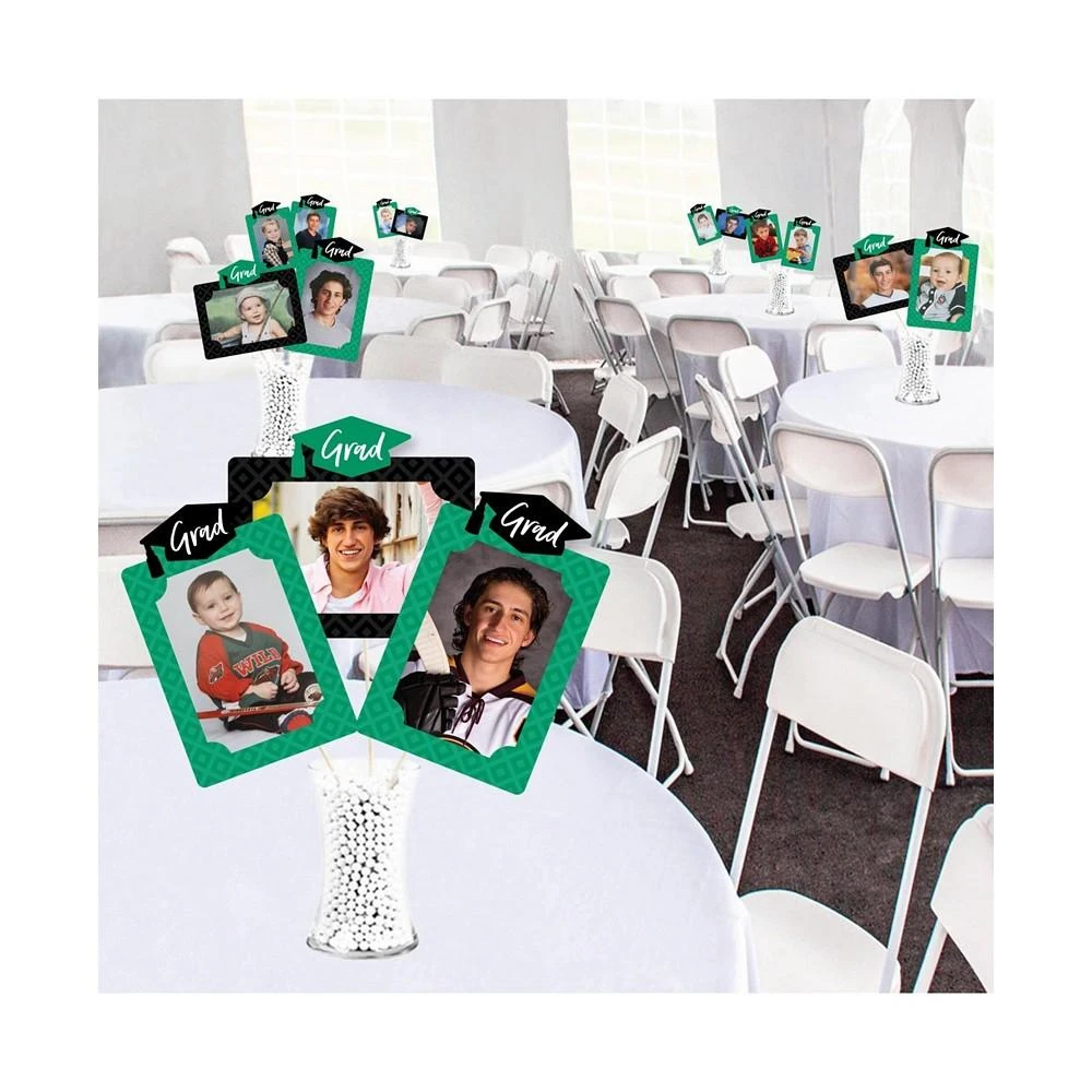 商品Big Dot of Happiness|Green Grad Best is Yet to Come Picture Centerpiece Photo Table Toppers 15 Pc,价格¥119,第2张图片详细描述