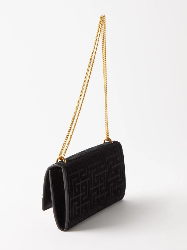 商品Balmain|Coin-embellished quilted-velvet shoulder bag,价格¥5018,第4张图片详细描述