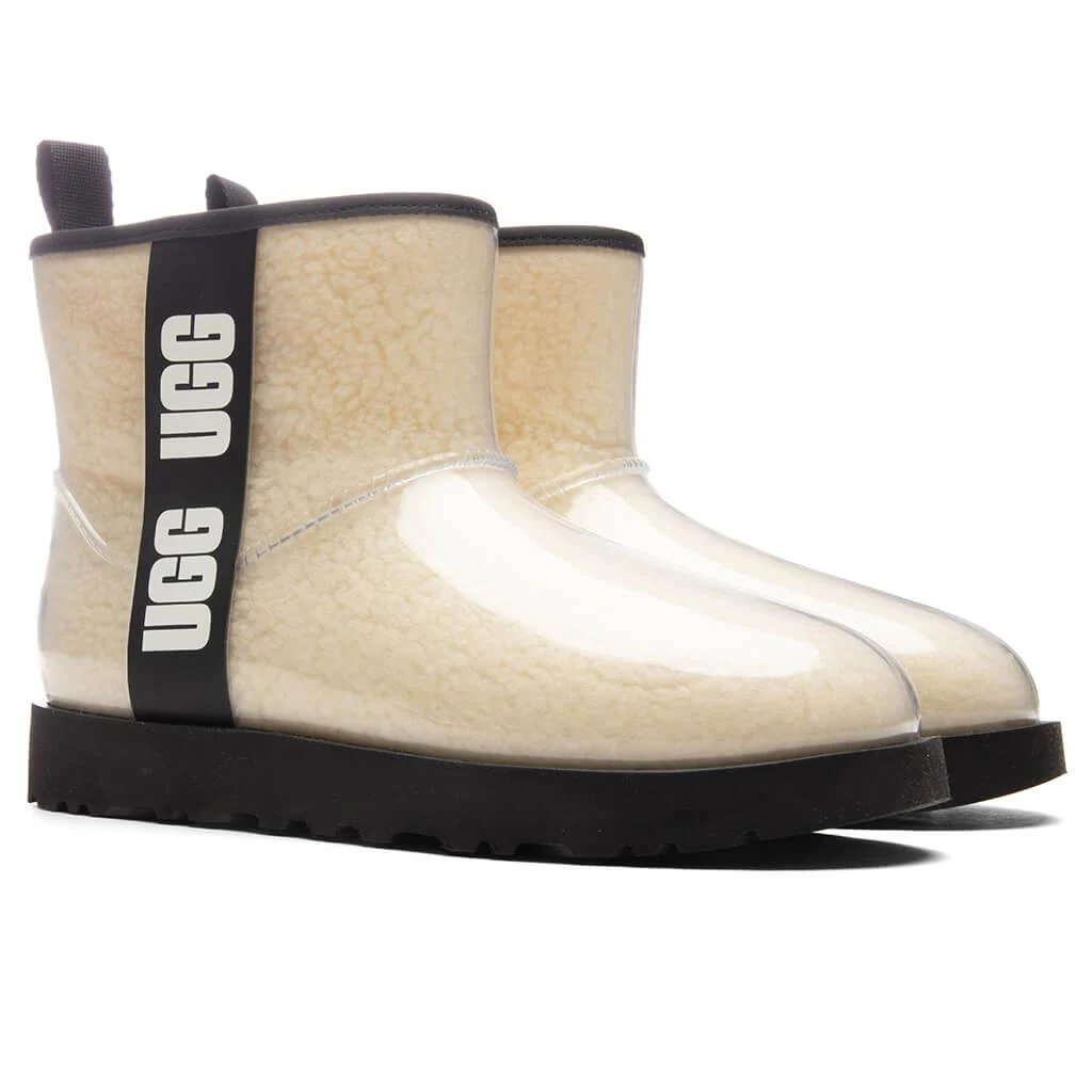 商品UGG|Women's Classic Clear Mini Boot - Natural/Black,价格¥1215,第2张图片详细描述