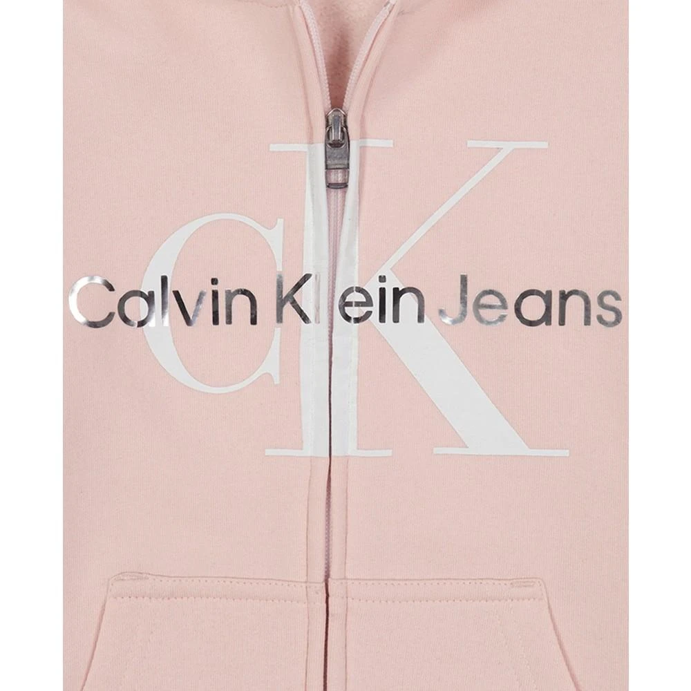 商品Calvin Klein|Big Girls Monogram Logo Hoodie,价格¥150,第2张图片详细描述