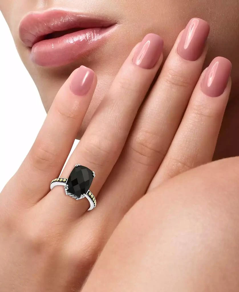 商品Effy|EFFY® Onyx Statement Ring in Sterling Silver & 18k Gold,价格¥1165,第2张图片详细描述