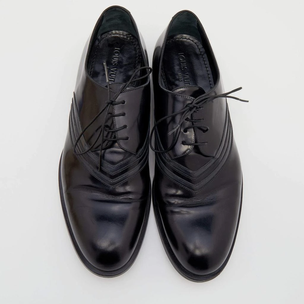 商品[二手商品] Louis Vuitton|Louis Vuitton Black Leather Lace Up Oxford Size 43,价格¥2364,第3张图片详细描述