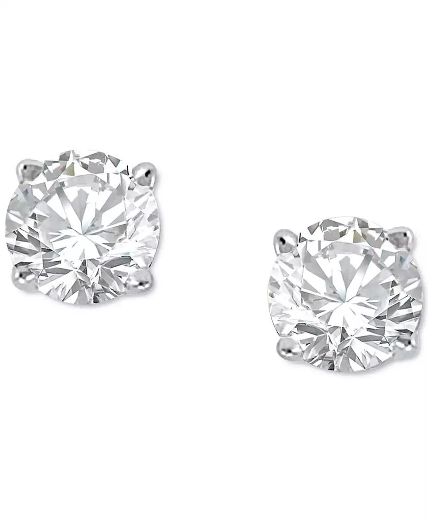 商品Macy's|Diamond Four Prong Screw Back Stud Earrings (1-3/8 ct. t.w.) in 14k Gold,价格¥7896,第3张图片详细描述