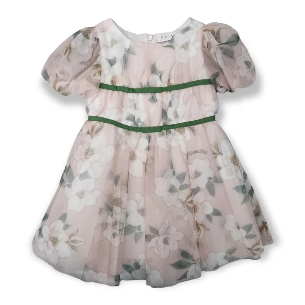 商品MONNALISA|Monnalisa Floral Printed Crewneck Dress,价格¥2060,第1张图片