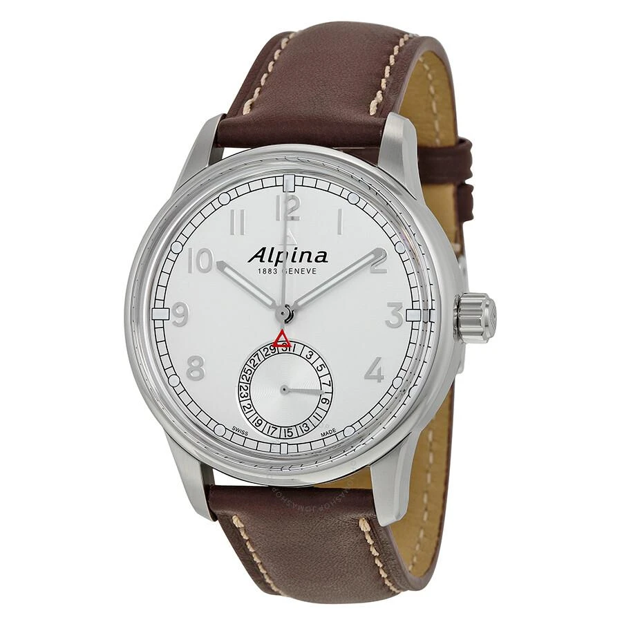 商品Alpina|Alpiner Manufacture Silver Dial Brown Leather Men's Watch AL-710S4E6,价格¥5644,第1张图片